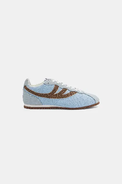 MoEa MoEa Herren vegan Sneaker Rise Blue & Brown Palm
