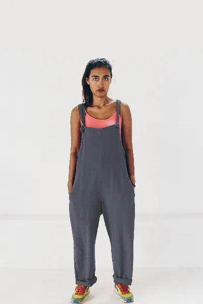 The Driftwood Tales The Driftwood Tales Damen vegan Jumpsuit Holzkohle Blau