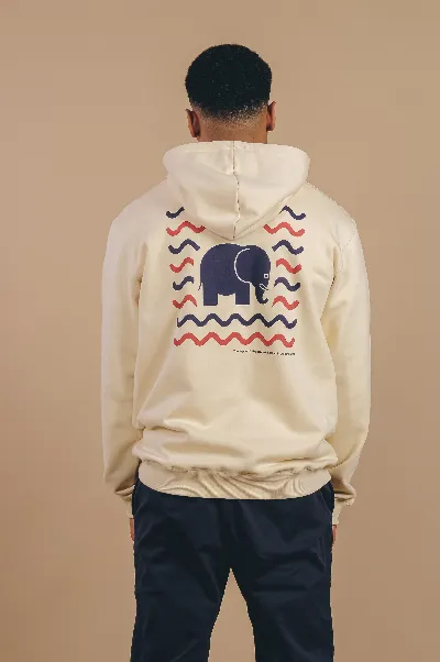Trendsplant Trendsplant Herren vegan Hoodie Explanada Elfenbein