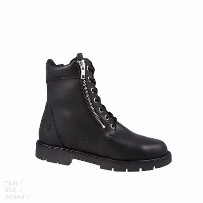 Nae Vegan Shoes NAE Vegan Shoes Sira Zip Black