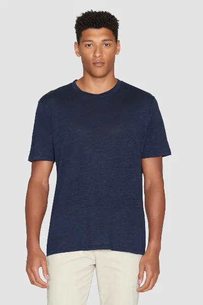 KnowledgeCotton Apparel KnowledgeCotton Apparel Herren vegan T-Shirt Gesamt Eclipse