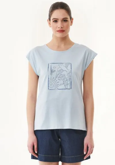 ORGANICATION ORGANICATION T-Shirt aus Bio-Baumwolle mit Print