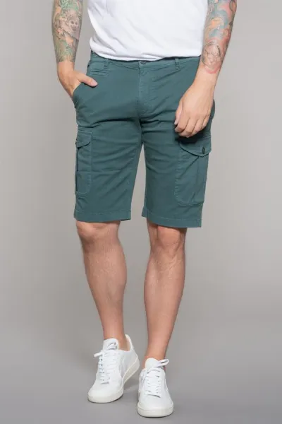 Feuervogl Feuervogl Herren vegan Shorts Bermuda Cargo Smaragdgrün