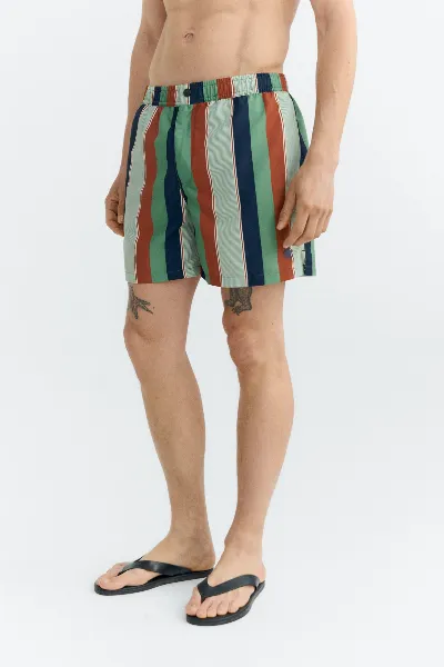 thinking mu Thinking MU Herren vegan Shorts Bademode Liu Multicolor Gestreift