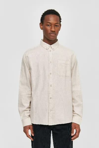 KnowledgeCotton Apparel Hemd Flannel Melange