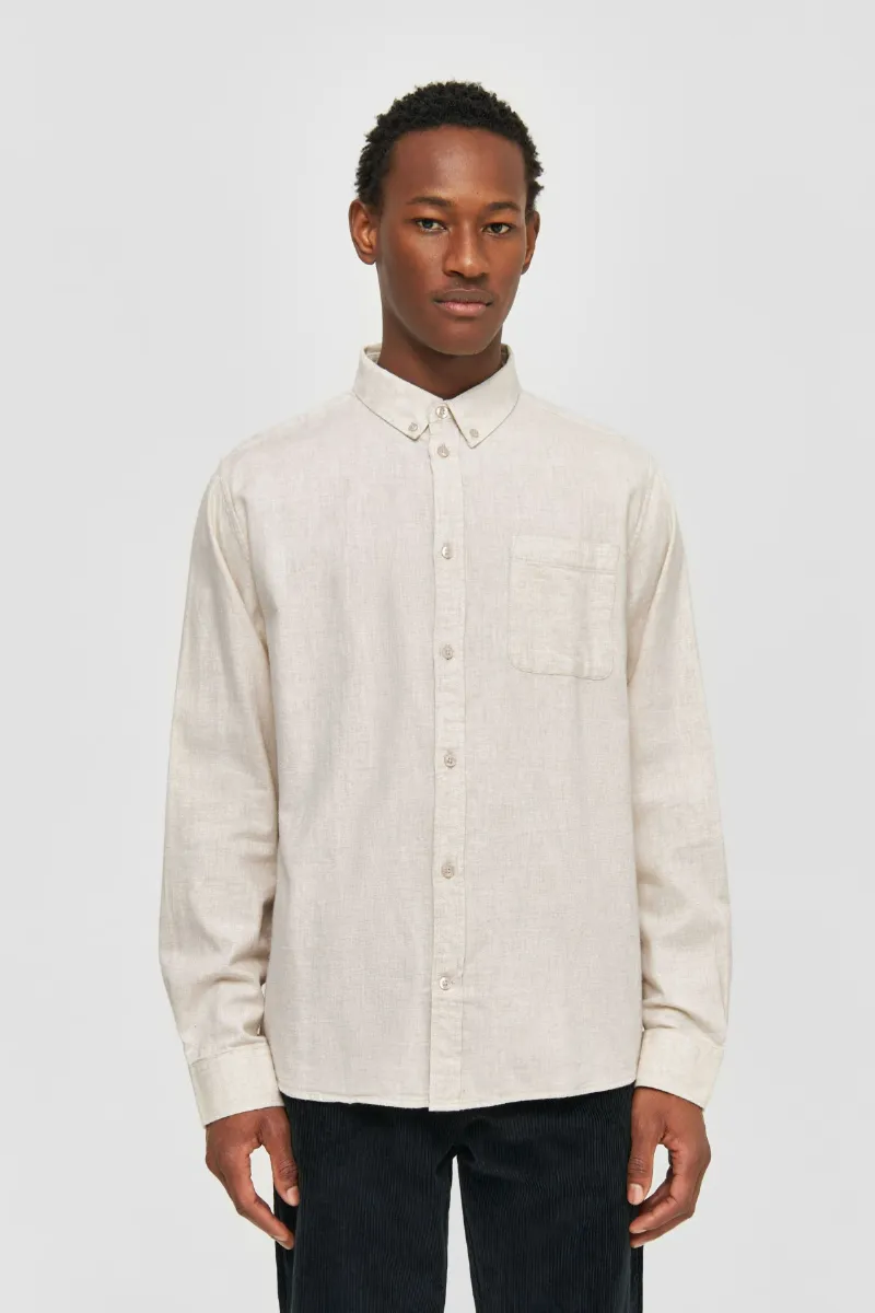 KnowledgeCotton Apparel Hemd Flannel Melange
