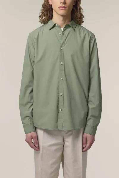 UNIPOLAR UNIPOLAR Herren vegan Shirt Basic Styling Khaki