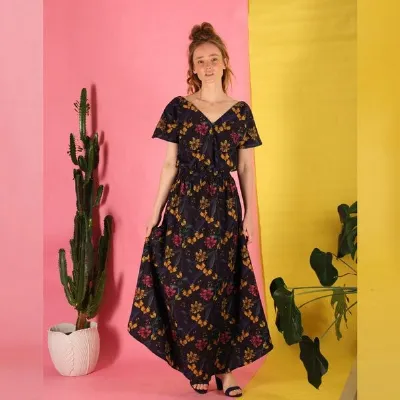 ManduTrap ManduTrap Longdress Vlaria aus floraler Bio Baumwolle