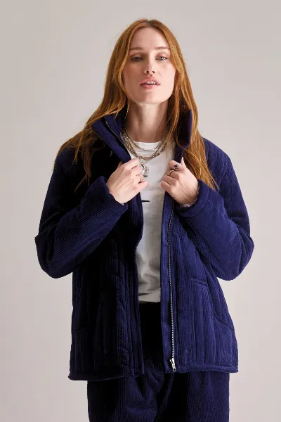 KOMODO KOMODO Damen vegan Mantel Georgia Cord Navy