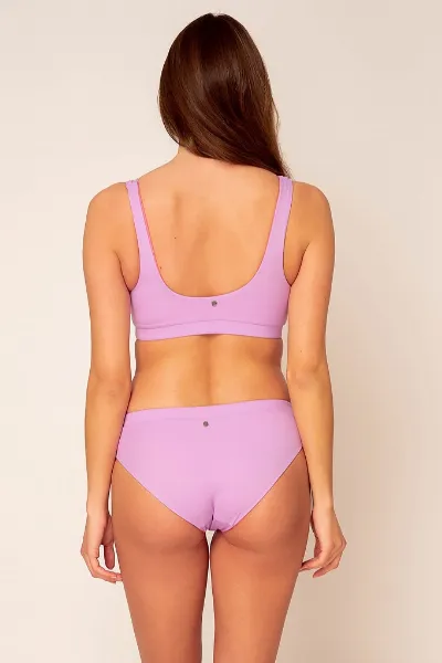Woodlike Woodlike Damen vegan Bikiniunterteil Amal Hipster Reversible Flieder Lila / Pink
