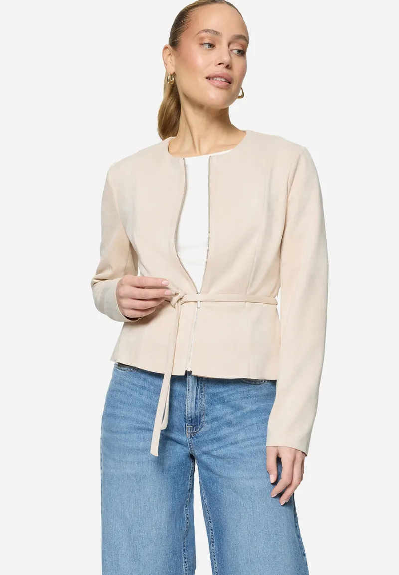 zero Blazer-Jacke in Lederoptik