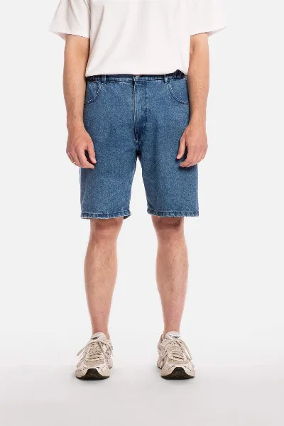MATONA MATONA Herren vegan Shorts Loose Denim Mid Blue