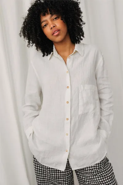 TWOTHIRDS TWOTHIRDS Damen vegan Hemd Judinsalo Off White