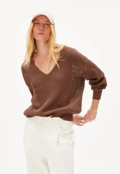 ARMEDANGELS ARMEDANGELS RANAA CROCHET LINO - Damen Pullover Loose Fit aus Leinen-Mix