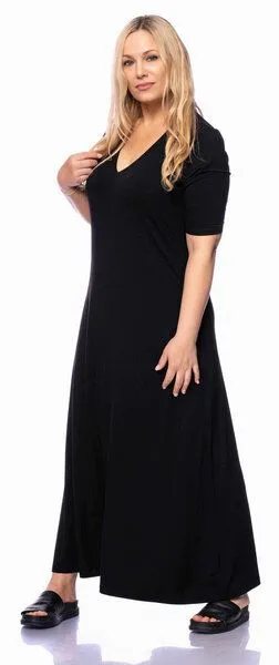Ingoria Ingoria IRA Basic Maxikleid kurzarm