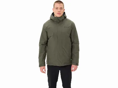 Vaude VAUDE Herren-Winter-Regenjacke 'Rosemoor II' mit weitenregulierbarer Kapuze, khaki,