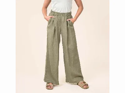 Living Crafts Living Crafts Damen-Hose TOINI mit flexiblem Bund, sage,