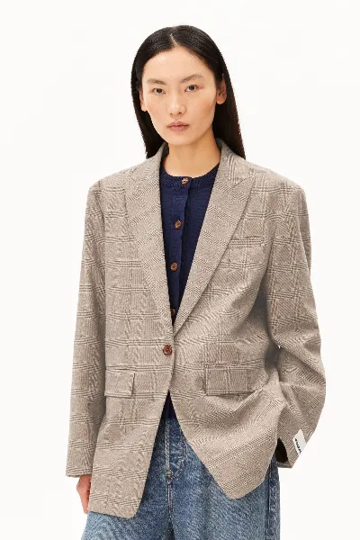 ARMEDANGELS Blazer Check Oversized Beige