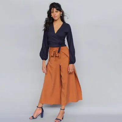 ManduTrap ManduTrap Tencel Wickelhose Leera in cognac braun