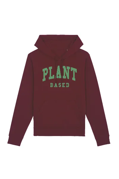 Oat Milk Club Oat Milk Club Damen vegan Hoodie Plant Based Unisex Maroon