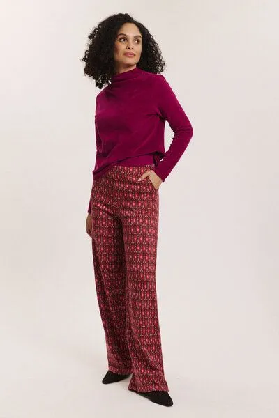 TRANQUILLO TRANQUILLO Jacquard-Hose Anikaa aus GOTS-Bio-Baumwolle