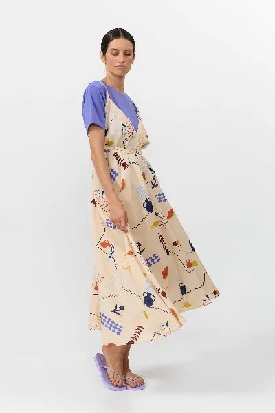 SUITE13LAB SUITE13LAB Damen vegan Kleid Mp Midi Print Holiday