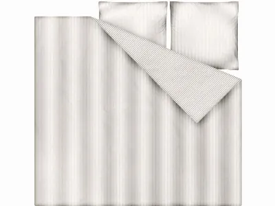 MELA MELA Bio-Bettwäsche MAJULI STRIPES aus Perkal, 3-tlg., 240x220/80x80 cm, birke/weiß