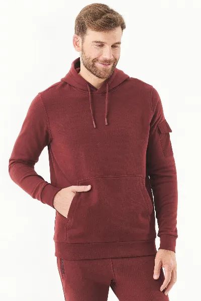 ORGANICATION ORGANICATION Herren vegan Soft Touch Sweat Hoodie Bordeaux