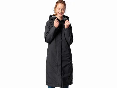 Vaude VAUDE Damen-Mantel 'Coreway' mit 2-Wege-Front-Reißverschluss, black,