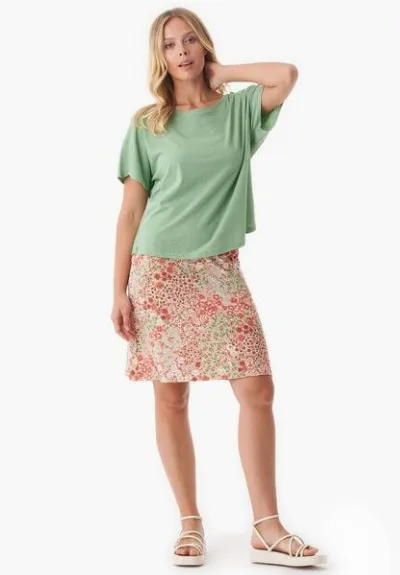 ORGANICATION ORGANICATION Jerseyrock aus LENZING ECOVERO mit Blumenmuster