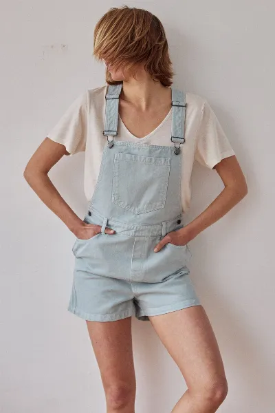 TWOTHIRDS TWOTHIRDS Damen vegan Latzhose Pakatoa Iced Blue