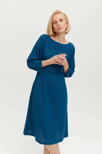 AYANI AYANI Damen vegan Kleid Lusin Petrol Blau