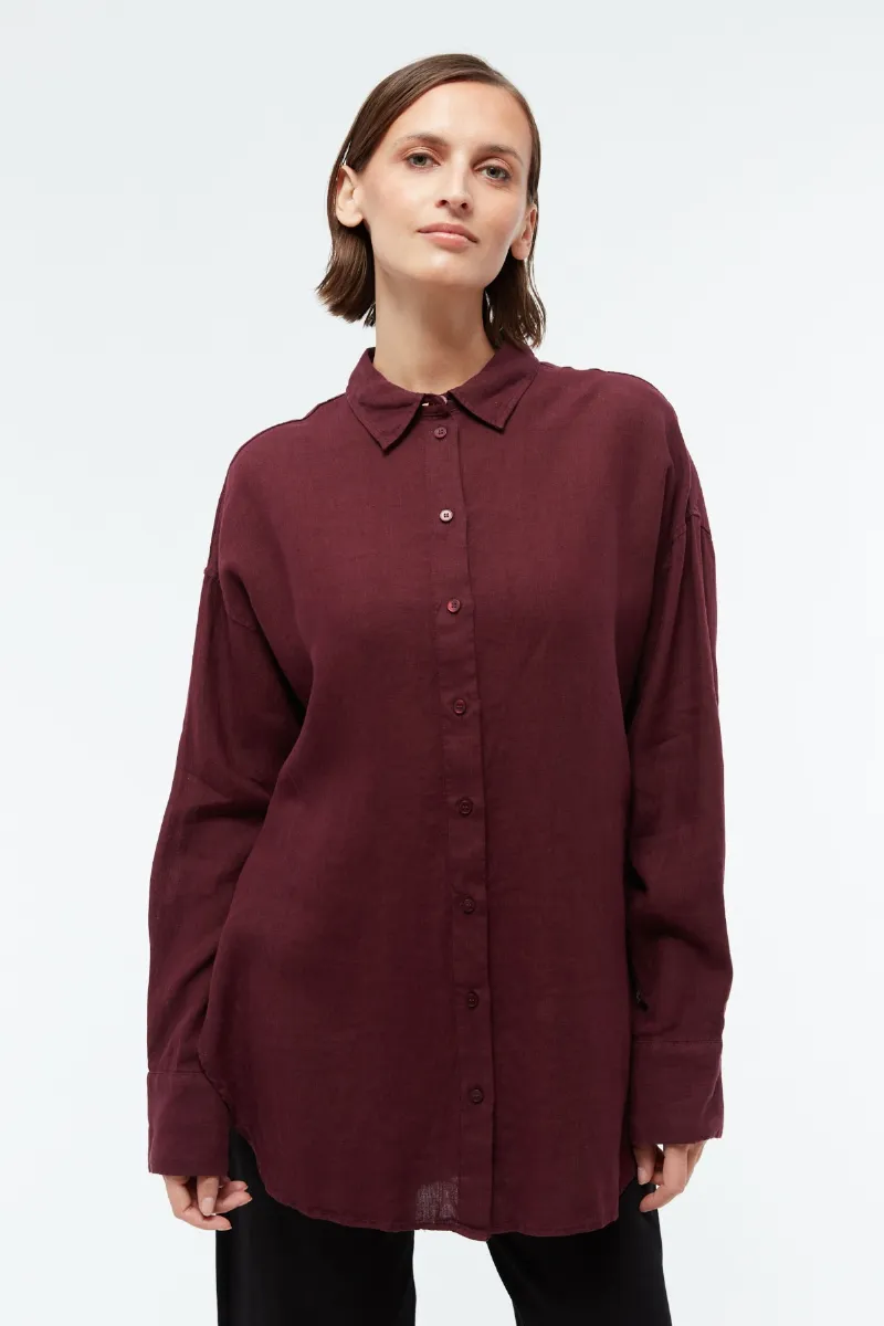 Givn Bluse GBCosima Linen Rot