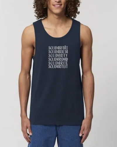 Human Family Human Family Herren Statement Tanktop aus Bio Baumwolle Wake - Solidarity