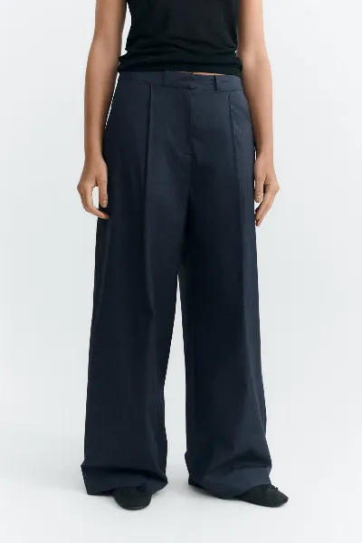 thinking mu Thinking MU Damen vegan Hose Weites Bein Patty Navy
