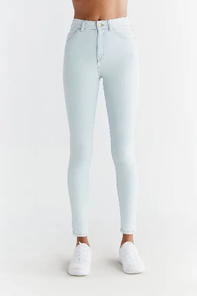 Evermind Evermind Damen vegan Jeans Skinny Fit Eisblau