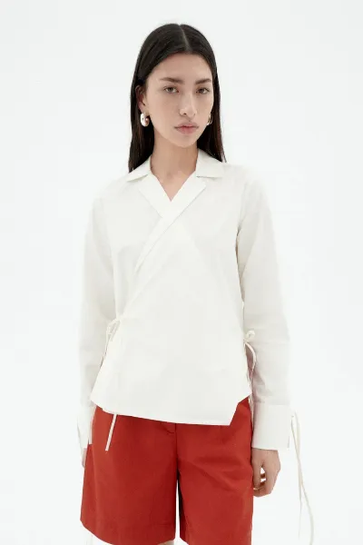 thinking mu Thinking MU Damen vegan Wickelbluse Lenie