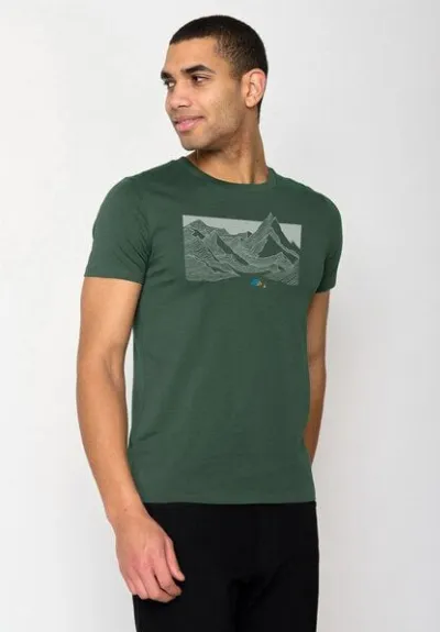 GreenBomb GREENBOMB Nature Valley Guide - Sportliches T-Shirt aus Bio-Baumwolle / hochwertiger Print / GOTS / Fair & Vegan