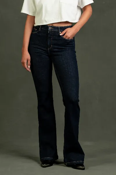 Kuyichi Kuyichi Damen vegan Jeans Lisette Flare Indigo Rinse