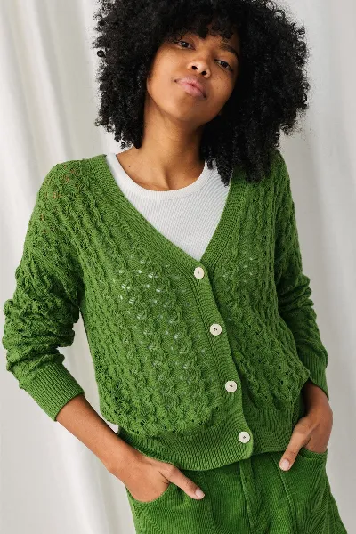TWOTHIRDS TWOTHIRDS Damen vegan Strickjacke Sully Gras