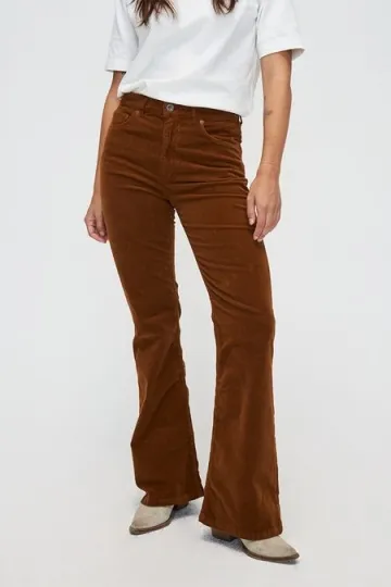Kuyichi Kuyichi Damen vegan Jeans Flare Lisette Corduroy Gold