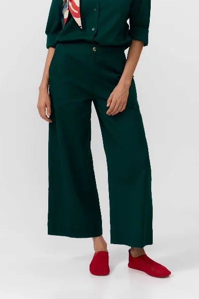 SUITE13LAB SUITE13LAB Damen vegan Hose Ulla Deep Green