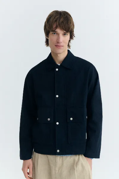 thinking mu Thinking MU Herren vegan Jacke Oversize Callum Navy