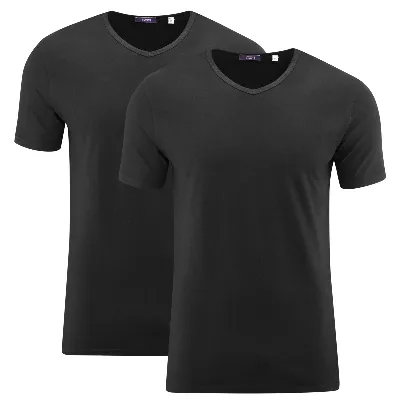 Living Crafts LIVING CRAFTS - Herren T-Shirt, 2er-Pack - Schwarz