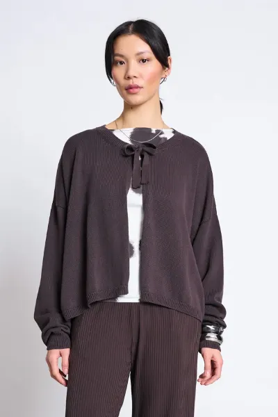 JAN N JUNE JAN 'N JUNE Damen vegan Strickjacke Zea Zartbitter Braun