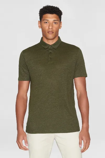 KnowledgeCotton Apparel KnowledgeCotton Apparel Herren vegan Polohemd Forrest Nachtgrün