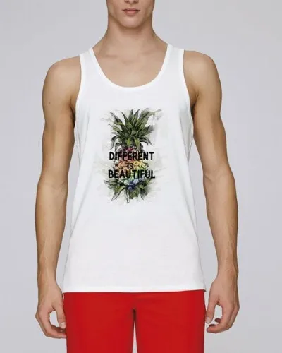 Human Family Human Family Herren Statement Tanktop aus Bio Baumwolle Different is Beautiful