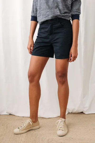 TWOTHIRDS TWOTHIRDS Damen vegan Shorts Yonaguni Navy