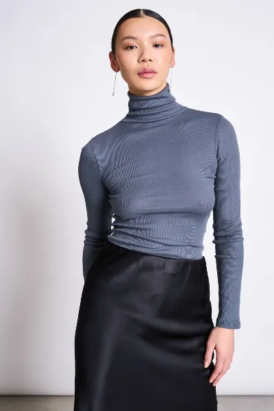 JAN 'N JUNE Longsleeve Turtelneck Chuva Grau
