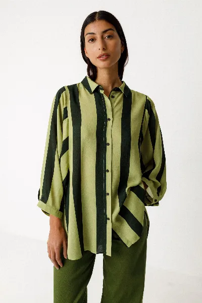 SKFK SKFK Damen vegan Shirt Katrin Grün
